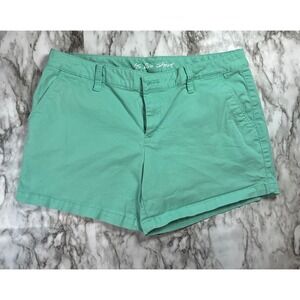 VS Eve Short Green Cotton Blend Casual Shorts Women's Size 10